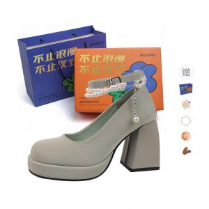 WOXXXN Женские туфли на платформе с массивным каблуком зелёные [подарочный набор] + подарок, цвет Green[Gift Box Set]+Giveaway