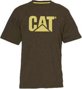 Мужская классическая футболка с коротким рукавом и логотипом CAT, повседневная футболка для мужчин, мягкие и удобные футболки для мужчин, Brown