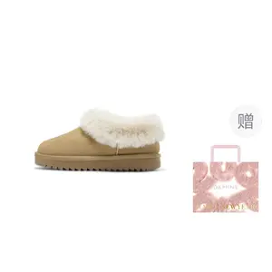 Женские зимние ботинки DAPHNE короткие с меховой опушкой, светло-коричневый