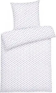 Постельное белье из сирсакера 155x220, цвет "Colorful House", розово-голубое, летнее, пододеяльник с цветочным принтом 155 x 220, не требует глажки Carpe Sonno