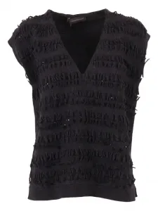 Вязаный жилет Lorena Antoniazzi, серый