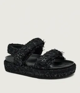 Шерстяные сандалии KIRA Tory Burch, темно-синий