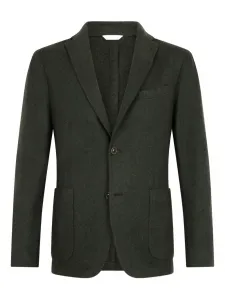 Блейзер с накладными карманами и пуговицами Boglioli, зеленый