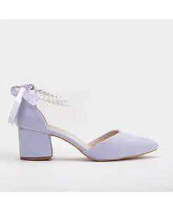 Туфли Miranda на низком каблуке с жемчугом Forever & Always Shoes, фиолетовый