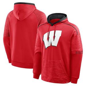 Мужская красная толстовка wisconsin badgers quad defender Fanatics