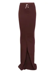 Юбка с завышенной талией Rick Owens Drkshdw, коричневый