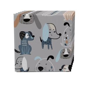 Набор салфеток из 4 шт., 100 % хлопок, 20x20 дюймов, Cartoon Pets