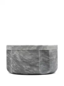 Мраморный контейнер для хранения, 9,5х18,5 см, Editions Milano, серый