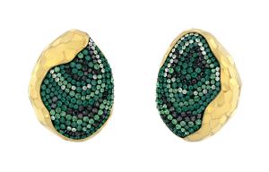 Swarovski Серьги The Elements для женщин Green/Gold