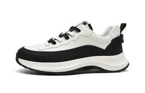 Повседневные мужские кроссовки HLA низкие черные, бело-абрикосовые