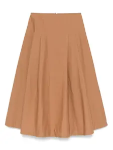 Юбка миди со складками Nude, коричневый