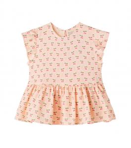 Хлопковая майка с принтом Coco Konges Sløjd, Cherry Pink Motif