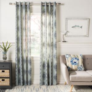 Штора Safavieh Florina WDT1003, 52x96 см, синий