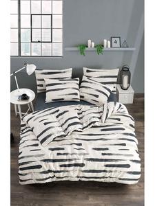 Комплект постельного белья в кремово-антрацитовом цвете Elizabed, 240x220 см