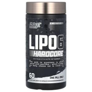 Добавка Nutrex Research LIPO-6 Hardcore максимальная сила, 60 капсул