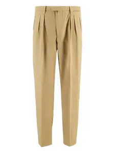 Брюки из шерсти с защипами Boglioli, нейтральный