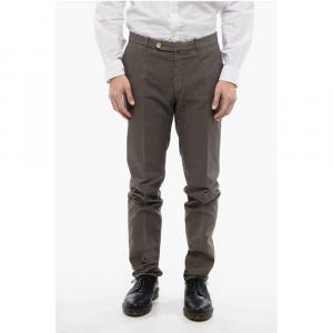 Хлопковые брюки с узором «гусиная лапка» ID Corneliani, Brown