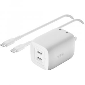 Зарядное устройство Belkin BoostCharge Pro 65W Dual USB-C GaN Wall WCH013DQ2MWH-B6