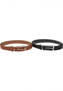 Комплект из 2 ремней для бизнеса Urban Classics, Black Silver Brown Gold