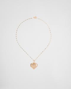 Колье с маленьким кулоном Eternal Gold из желтого золота Prada, золото