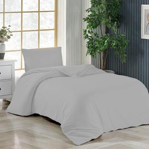 Постельное белье 135х200 + 40х80 см. Серый пододеяльник хлопок, 2 шт livessa
