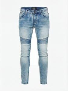 KOROSHI Узкие джинсы-байкерские синие