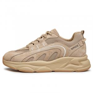 GOG Легкие и дышащие мужские кэжуал кеды на платформе низкие верблюжьего цвета всесезонные [высота увеличения 6,5 см], цвет Camel All-Season[Height Increasing 6.5cm]