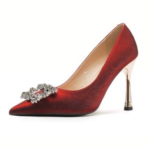 Женские туфли на тонком каблуке и высоком каблуке WEISHIBANGWEI, Red