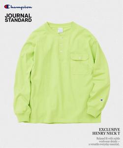 ЧЕМПИОН / Чемпион по футболкам с длинным рукавом JS Henley Neck