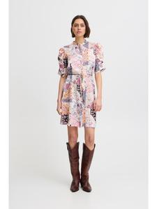 Платье IXNINA, классический крой, с принтом Розовая леди ICHI
