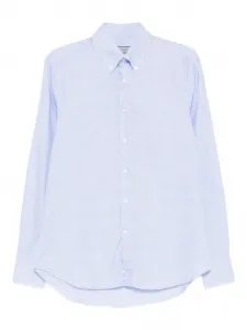 Рубашка в клетку гингем Canali, синий