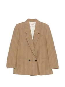 Двубортный пиджак в полоску Iceberg, бежевый
