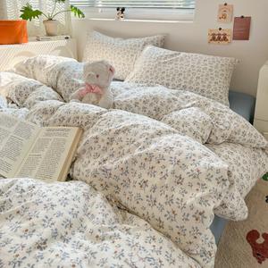 LUOLAI HOME Комплект постельного белья на 1,5-спальную кровать, 4 предмета, пододеяльник 180x220 см, цвет Annie's Rabbit, мягкий, уютный, гипоаллергенный