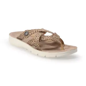 Женские сандалии с ремешками Croft & Barrow, цвет leopard