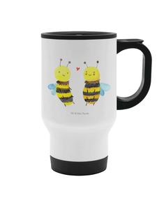 Mr. & Mrs. Panda Термокружка с изображением пчелы, надпись «Влюблена», без текста, белого цвета