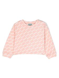 Kenzo Kids толстовка с логотипом, розовый
