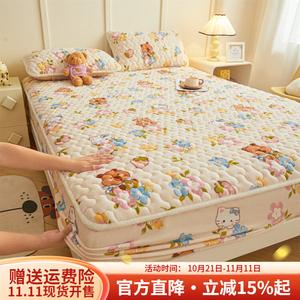 Boyang Простыня на резинке 180х200 см, молочный бархат, стеганая, дизайн с питомцами