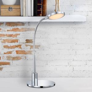 Светодиодная настольная лампа Globo Lighting Pegasi, акриловое стекло / алюминий - 1 пламя - серебро