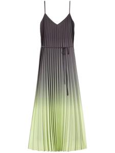 Плиссированное платье миди TWINSET, серый