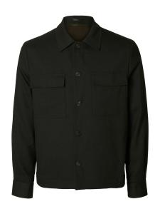 Куртка классического кроя для межсезонья SELECTED SLH-NEIL, темно-зеленый