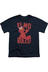 Футболка с коротким рукавом для детей "Elmo Rules" от Sesame Street Gildan, темно-синий