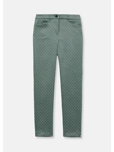 MADELEINE Узкие брюки из элегантного минималистичного жаккарда светло-мятно-зеленого цвета / многоцветные