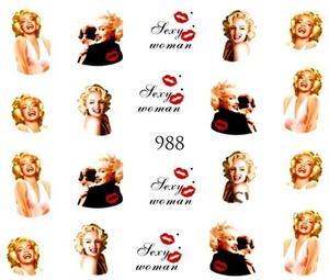 Водные наклейки для ногтей - №988, Raisin