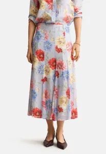 Длинная юбка с цветочным принтом Gant, Light Blue