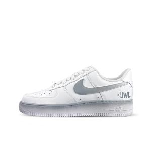 Nike Кроссовки Air Force 1 Slip Resistant Abrasion Resistant с противоскользящей и устойчивой к истиранию подошвой, низкие, унисекс, серо-белые, цвет Gray White