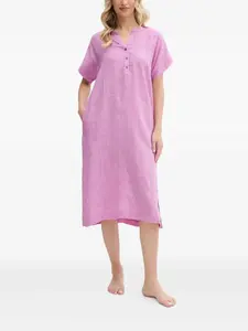 Ночная рубашка с короткими рукавами и застежкой на пуговицы DKNY, фиолетовый