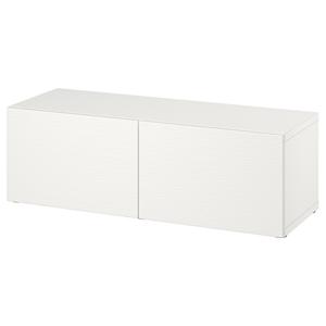 Стеллаж Ikea Bestå с дверцами, 120x42x38 см, белый / лаксвикен белый
