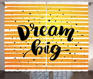 Штора ABAKUHAUS Dream Rustic, горизонтальный узор с эффектом омбре, присборенная ленточная штора для спальни с петлями и крючками, 280 x 225 см, земляной желто-черно-желтый Abakuhaus