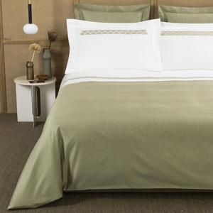 Пододеяльник Frette Rays из хлопкового сатина 230x230, зеленый