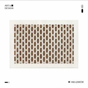 Saipos Ковер 120х160 см для гостиной/спальни в винтажном шахматном стиле, из искусственного кашемира, светлый люкс